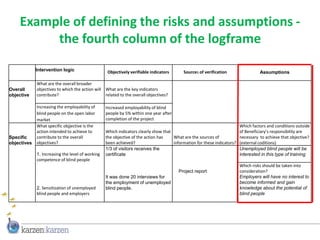 Preparing a logical framework for your project | PPTX
