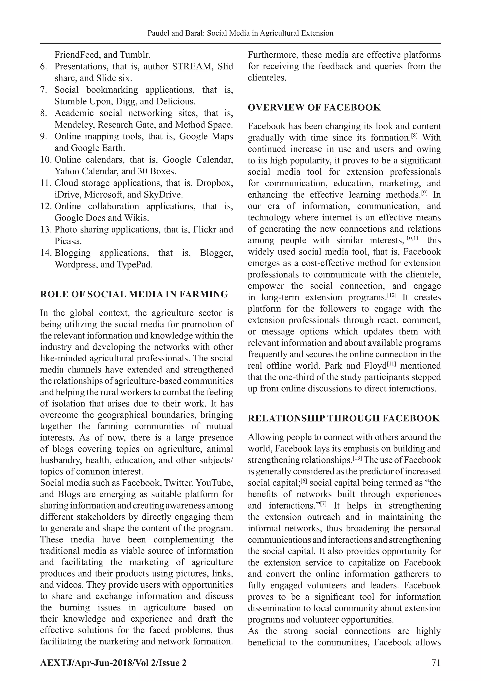 Social Media in Agricultural Extension | PDF