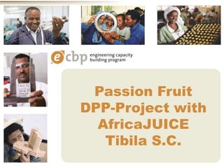 Passion Fruit
DPP-Project with
  AfricaJUICE
   Tibila S.C.
 