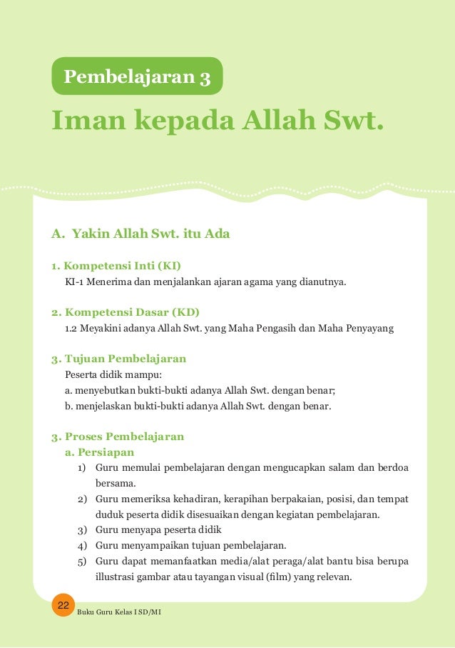 Agama Islam Buku Guru Kelas 1 Sd