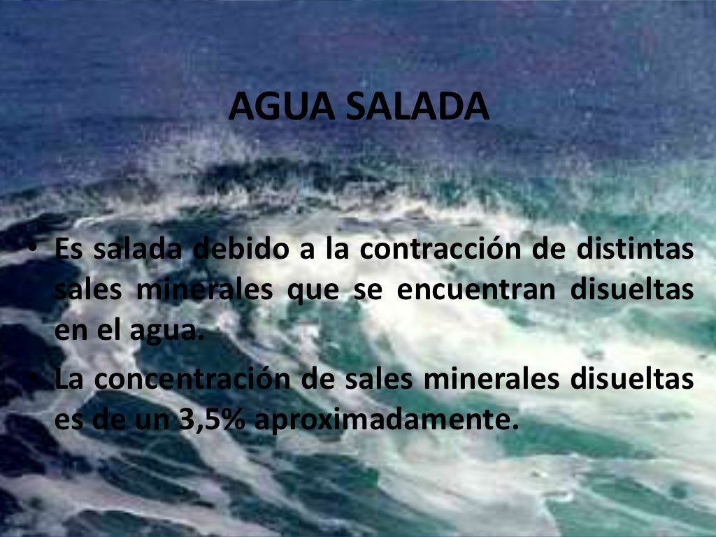 1 agua dulce y agua salada 1 agua dulce y agua salada