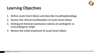 Acute heart failure diagnosis and early management | PPTX