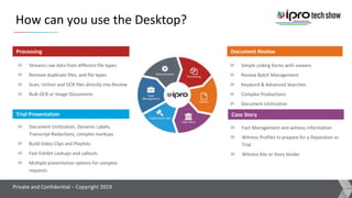 Total Case Management with Ipro’s Solution on Desktop | PPTX