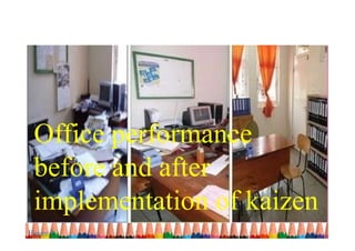 Office performance
before and after
implementation of kaizen
Figure 7
 