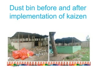 Dust bin before and after
implementation of kaizen
Figure 8
 