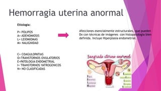 Amenorrea y Hemorragias uterinas disfuncional 
