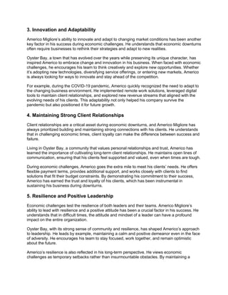 Americo Migliore S Success In Navigating Economic Challenges Docx Americo Migliore S Success In Navigating Economic Challenges Docx
