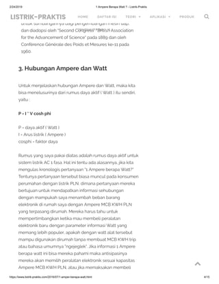 1 ampere berapa watt listrik-praktis | PDF