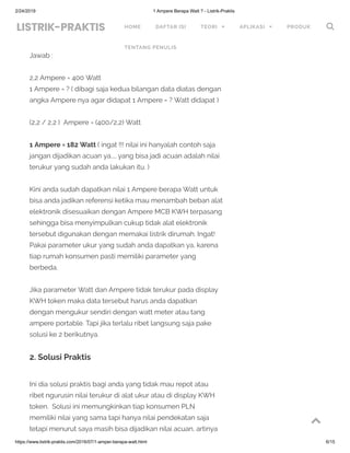 1 ampere berapa watt listrik-praktis | PDF