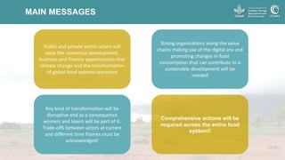 Transforming Food Systems under a Changing Climate - Ana Maria Loboguerrero COP24 opening