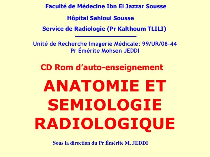 1 Anatomie Et Semiologie Rdiologique Version 1