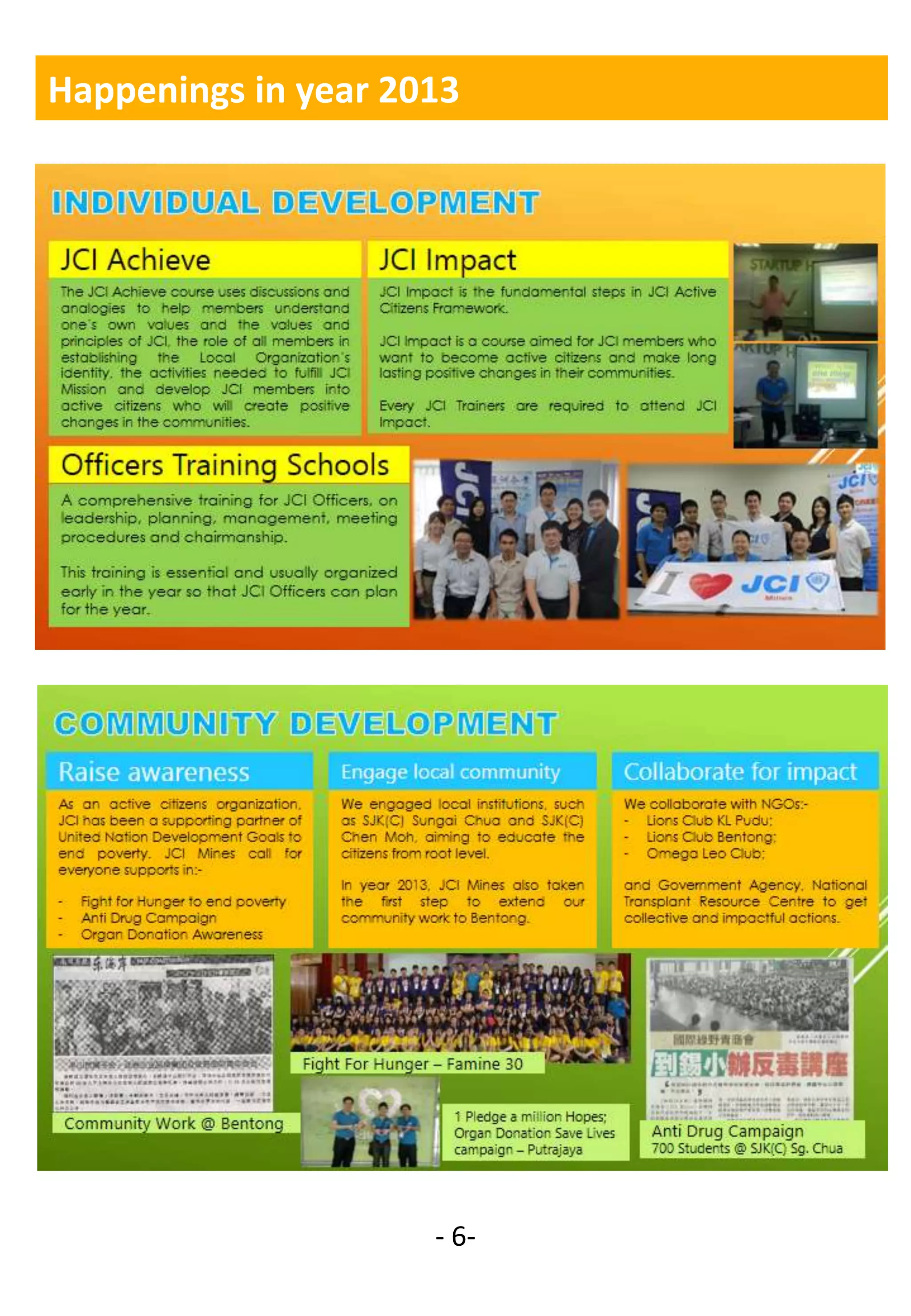 Happenings in year 2013

- 6-

 