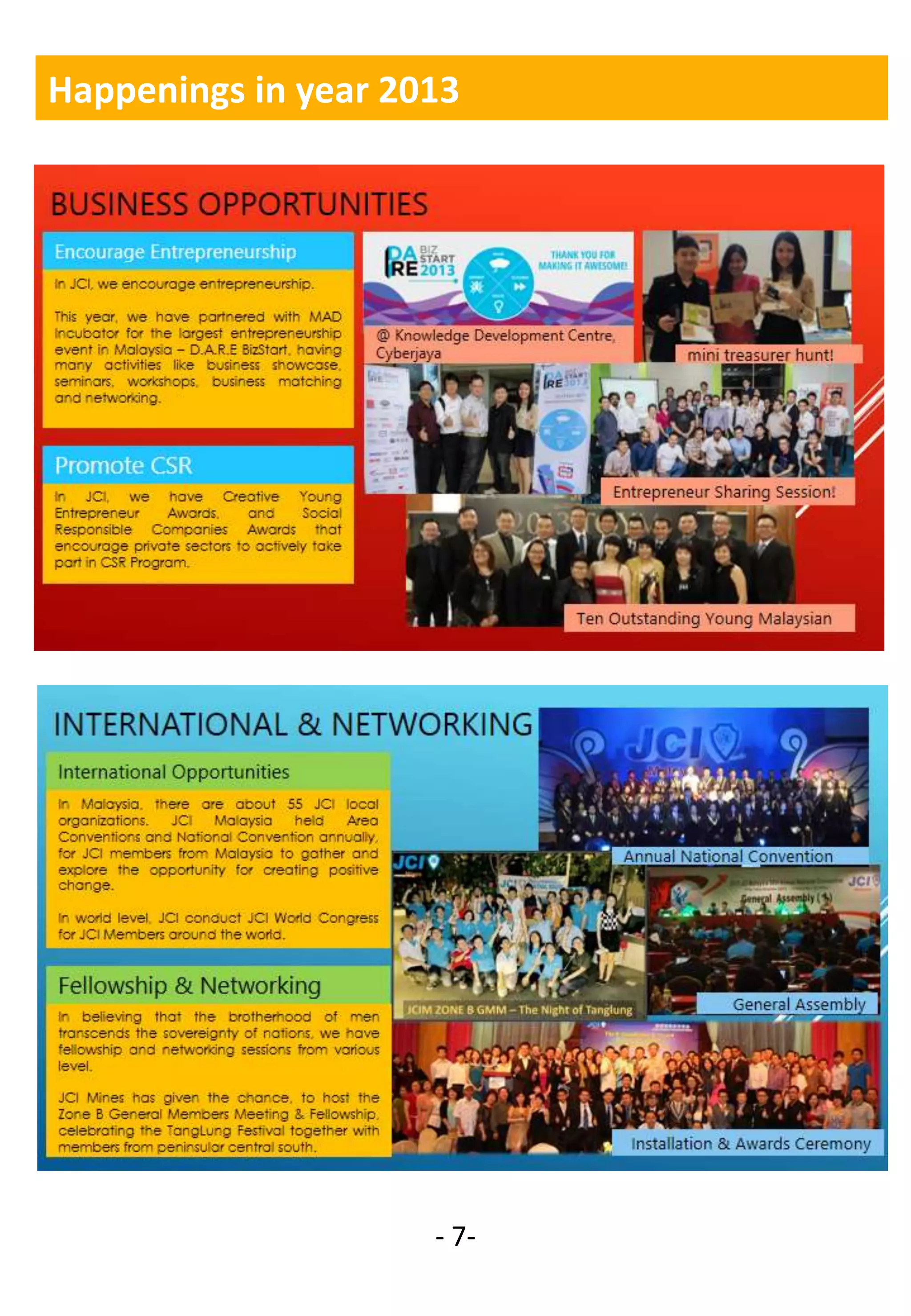 Happenings in year 2013

- 7-

 