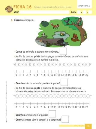 28
3. Observa os presentes e descobre as semelhanças e as diferenças entre
eles.
- Liga os que têm a mesma forma e o mesmo tamanho.
- Assinala com X os que têm o laço da mesma cor.
- Rodeia os que têm a mesma forma e tamanho diferente.
4. Em cada linha, pinta as ﬁguras que têm a mesma forma que a primeira.
vinte e oito
 