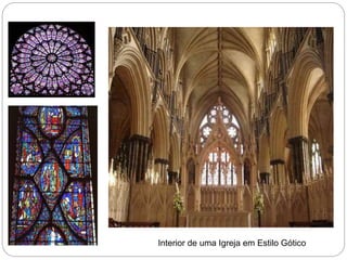 Interior de uma Igreja em Estilo Gótico
 