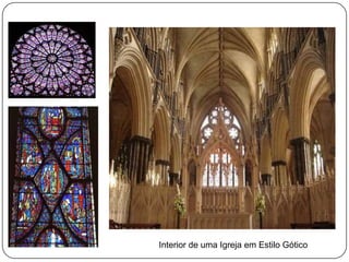 Interior de uma Igreja em Estilo Gótico
 