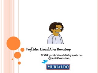 Prof. Msc. Daniel Alves Bronstrup
BLOG: profhistdaniel.blogspot.com
@danielbronstrup
 