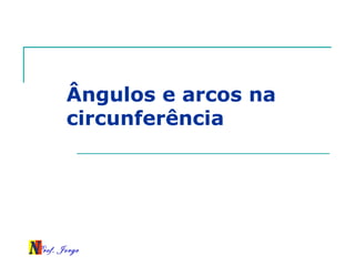 Ângulos e arcos na circunferência 