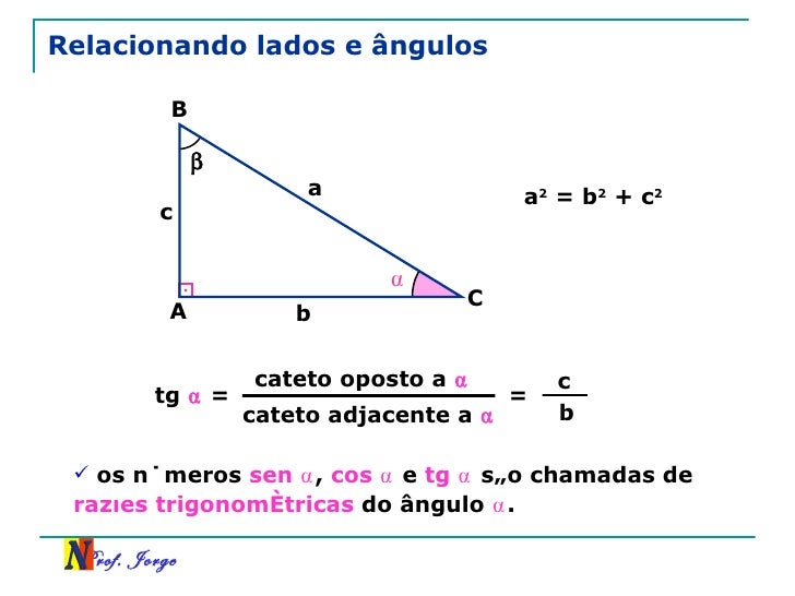 Como Calcular Angulo De Um Triangulo Retangulo