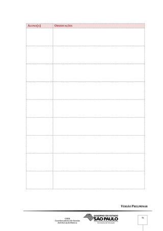 VERSÃO PRELIMINAR
70
ALUNO(A) OBSERVAÇÕES
 