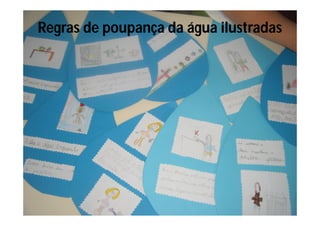 Regras de poupança da água ilustradas