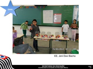 EMAI
 EMAI




                              EE. Jeni Davi Bacha



             SECRETARIA DA EDUCAÇÃO                  Slide
        Coordenadoria de Gestão da Educação Básica      17
 