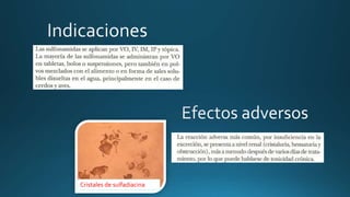 Cristales de sulfadiacina
 