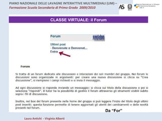 CLASSE VIRTUALE: il Forum Da “For” 