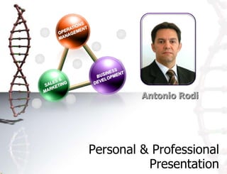 Antonio Rodi




Personal & Professional
          Presentation
 