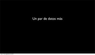Un par de datos más
                                    Las columnas más vistas
                        Crónica: Marcela Sabat, muere una estrella (15.934
                                     personas lo han leído)
                        Hospital Ochagavía, una idea bicentenario (4.944)




lunes 13 de septiembre de 2010
 