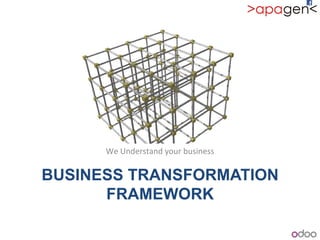 BUSINESS TRANSFORMATION
FRAMEWORK
We!Understand!your!business!
 