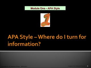 Apa Module Picture Module 1 APA Style | PPT