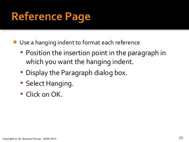 module 1 apa style hanging indent apa format