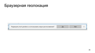 Браузерная геолокация
35
 