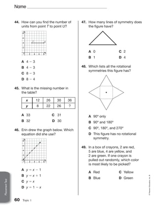 1a 5th Grade Placement Test | PDF