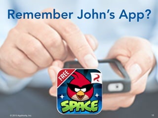 10© 2013 Appthority, Inc.
Remember John’s App?
 