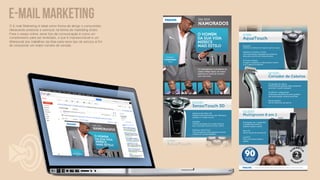 E-MAIL MARKETING
O E-mail Marketing é ideal como forma de atingir o consumidor,
oferecendo produtos e serviços na forma de marketing direto.
Para o varejo online, esse tipo de comunicação é como um
complemento para ser lembrado, o que é imprescindível e um
diferencial dos trabalhos da iSee para esse tipo de serviço a fim
de conquistar um maior número de vendas.
 