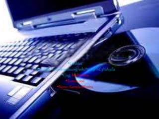 •Créditos 
•Site: http://pt.wikipedia.org/wiki/Wikip%C3%A9dia 
•Ciug. Multimídia 
•Turma: 206 
•Nome: Kamyla Oliveira 
