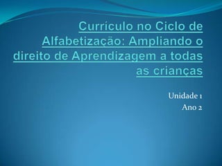Unidade 1
Ano 2
 
