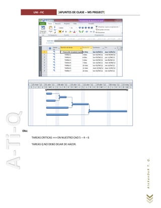 1 MS PROJECT _ apuntes de clase | PDF