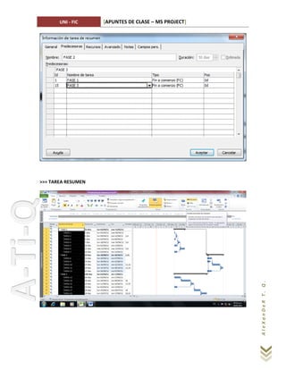 1 MS PROJECT _ apuntes de clase | PDF