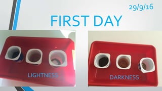 FIRST DAY
29/9/16
LIGHTNESS DARKNESS
 