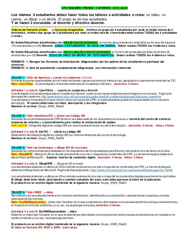 resumen prendo y aprendo cpe 2018 junio 27 resumen prendo y aprendo cpe 2018 junio 27