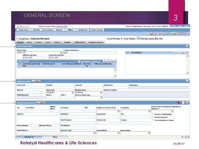 Argus Screen Shots General Tab Katalyst Hls
