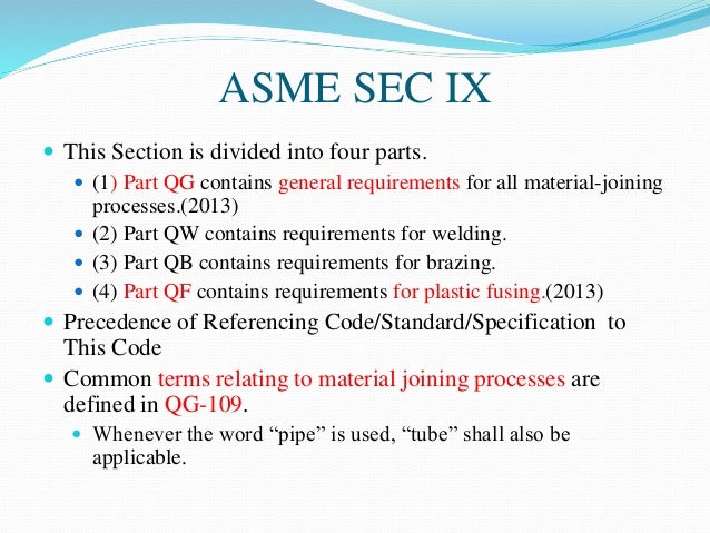 asme section ix presentation