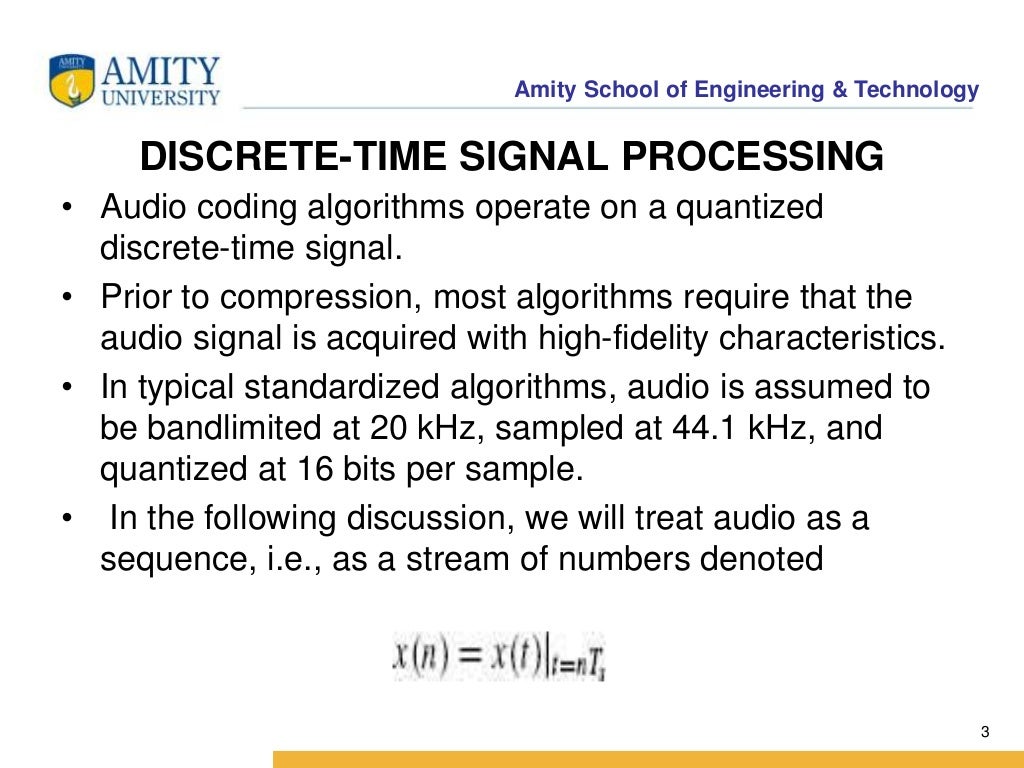 1 AUDIO SIGNAL PROCESSING