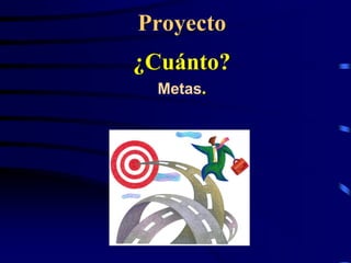 Proyecto
¿Cuánto?
  Metas.
 