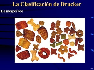 La Clasificación de Drucker
Lo inesperado




                                    59
 