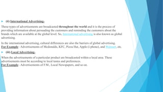 International Advertising Examples Advertising concepts , Importance and its Types | PPTX