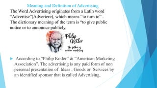 Advertising concepts , Importance and its Types | PPTX